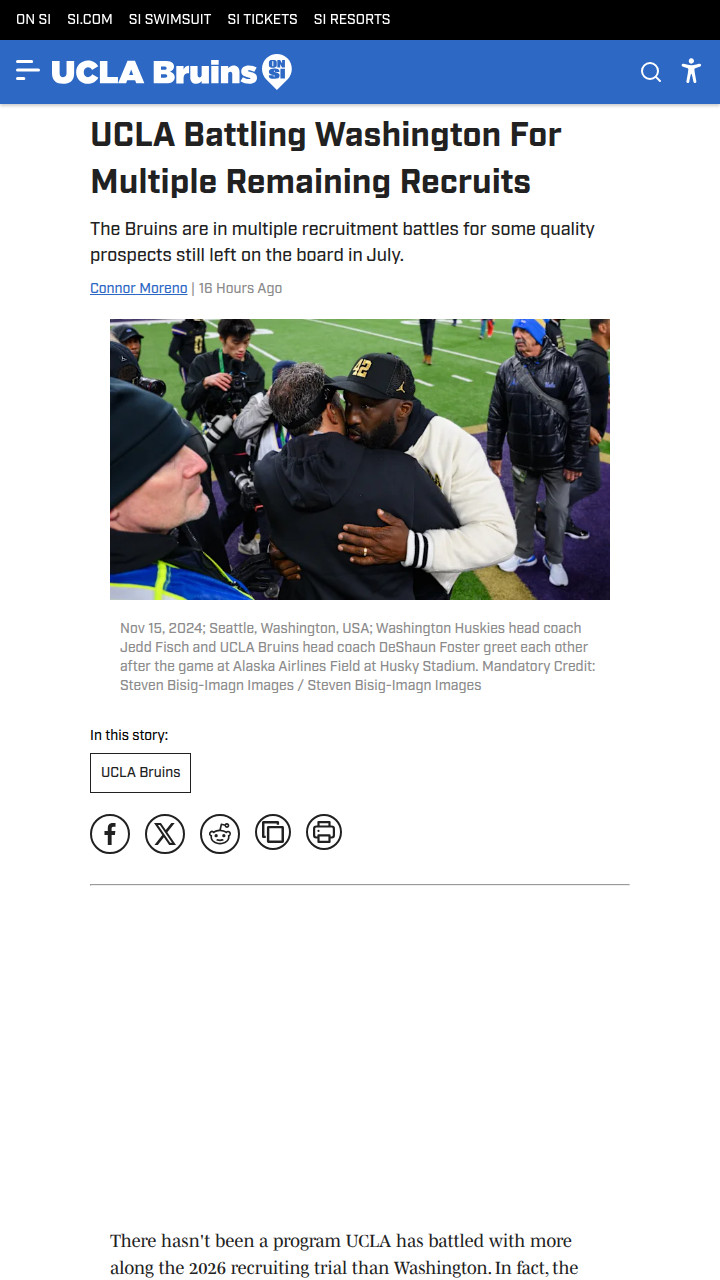 Bruins vs. Huskies: Recruiting War Heats Up