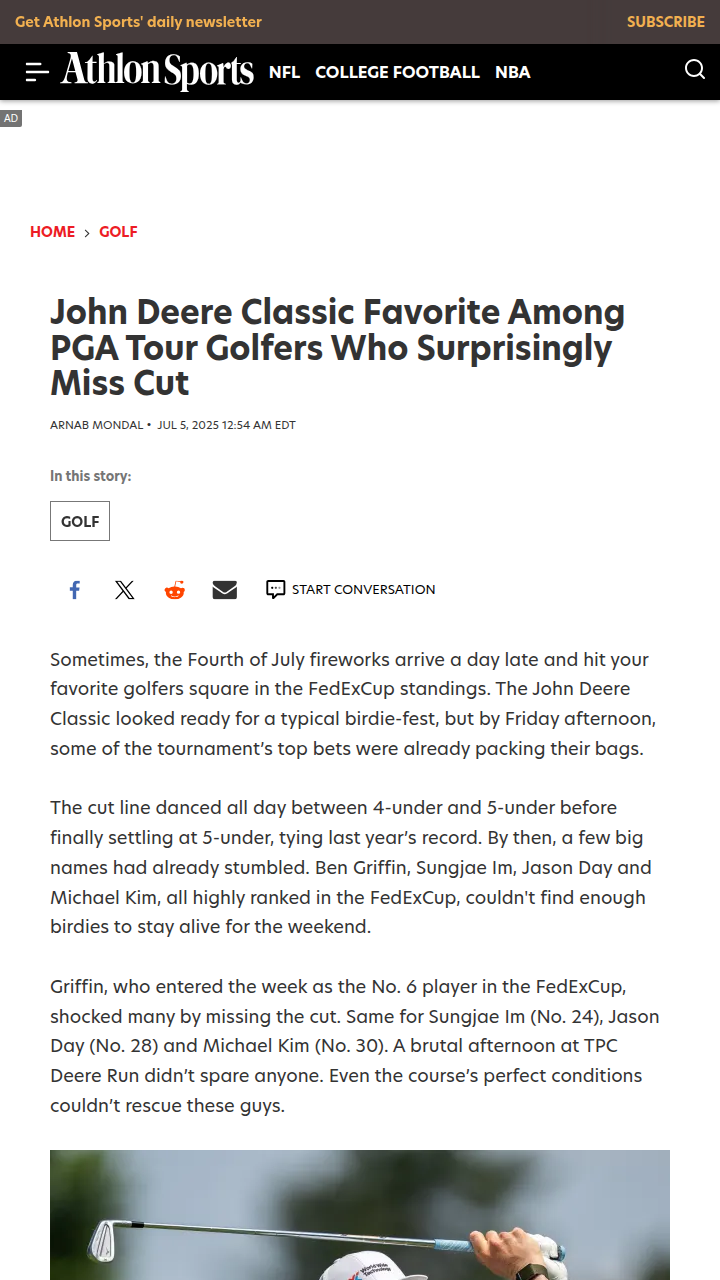 Big Names Miss Deere Cut—What Happened?