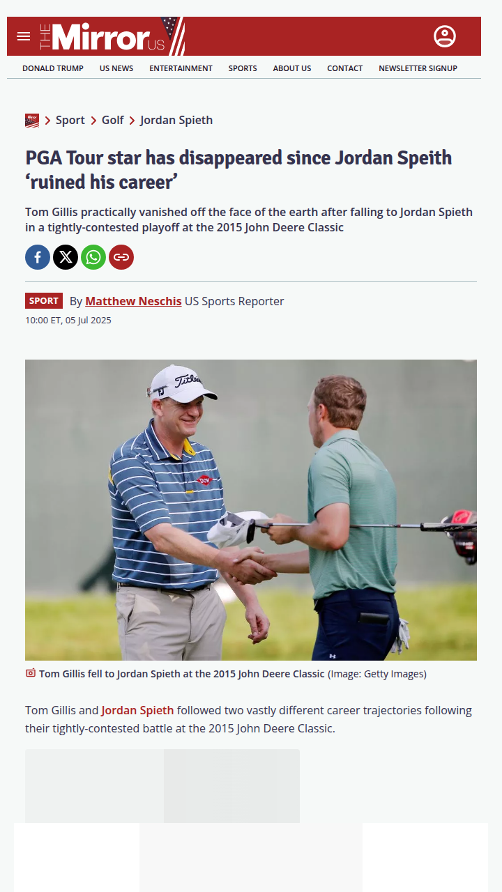 Did Spieth Really End Gillis’ Run?