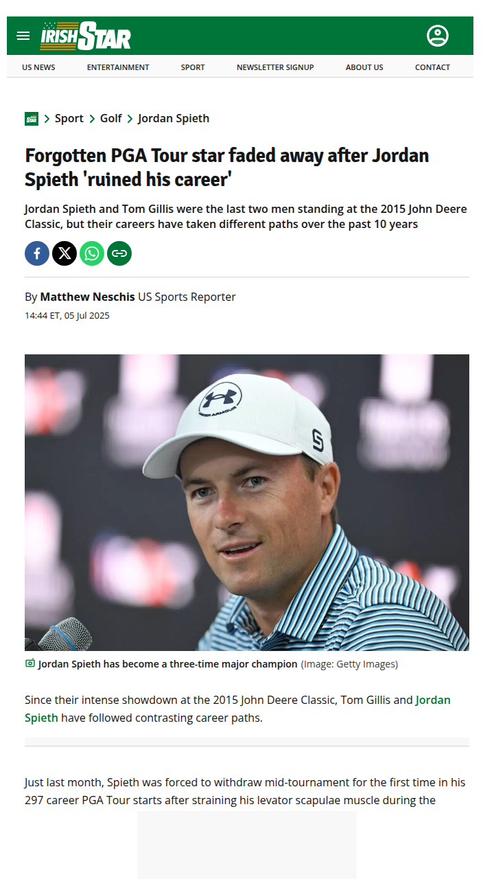 Did Spieth Really End Gillis’ PGA Run?