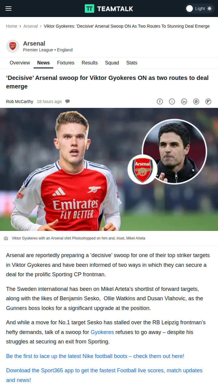 Gunners Eye Gyokeres: Is He the Missing Piece?