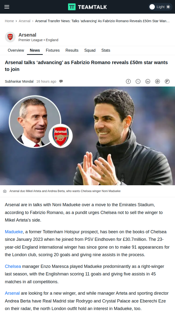 Madueke to Arsenal? London Rivalry Heats Up