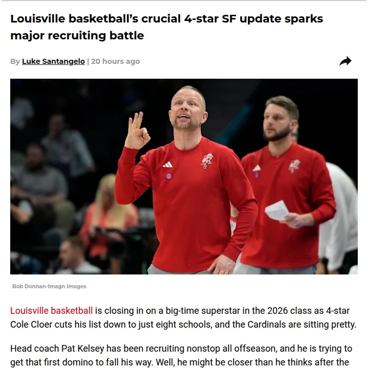 Cards vs. Heels: Cloer Sparks Recruiting War