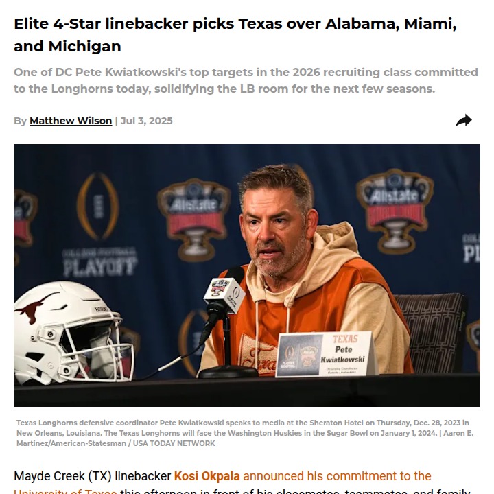 Longhorns Land In-State Beast Okpala!