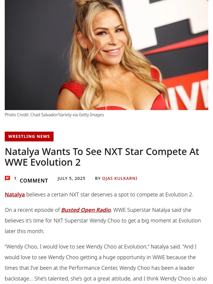 Should Wendy Choo Get Her Evolution Moment?