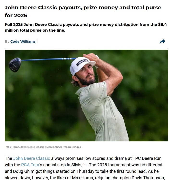 Rain, Rivals & Riches at Deere Run!