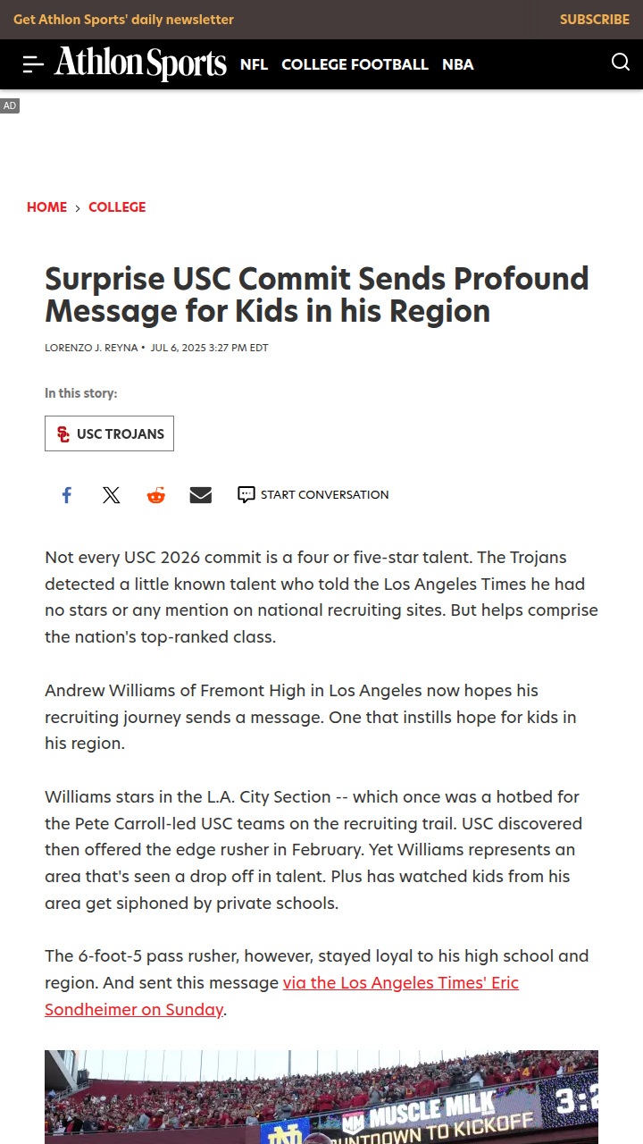 Underdog Edge: Andrew Williams Inspires LA