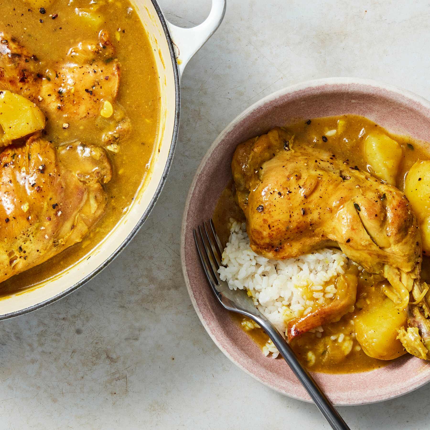 Curry Chicken & Potatoes in One Pan—So Simple!