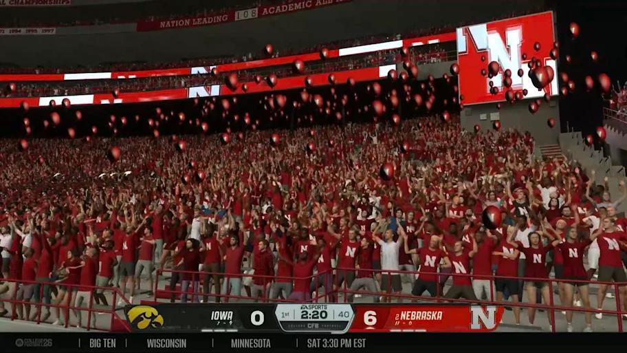 Husker Tunnel Walk & Balloons in CFB26!