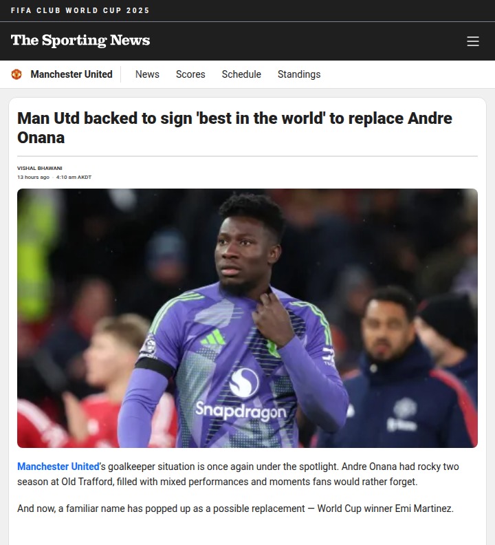 Could Dibu Martinez Be Old Trafford’s Answer?