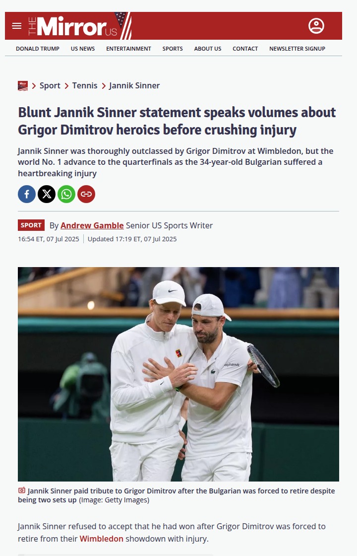 Dimitrov’s Heartbreak Halts Sinner Showdown