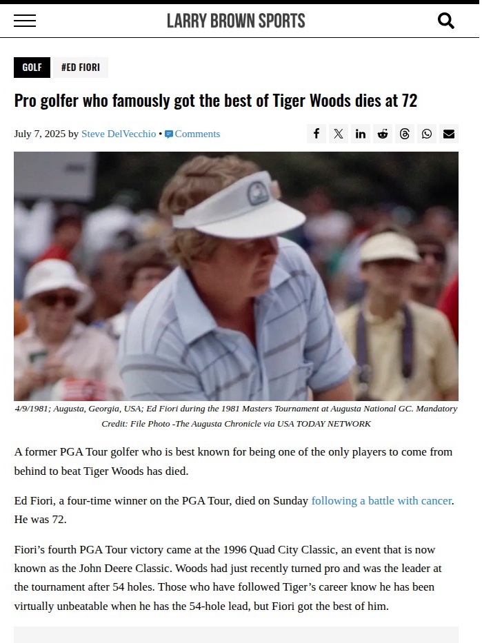 Remembering Ed Fiori’s Epic Win Over Tiger