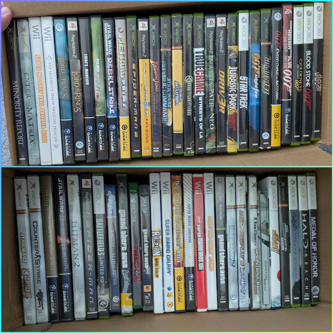Cleaning out my garage and home office and found my old video games.