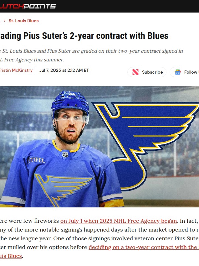 Did the Blues Get a Steal with Suter?