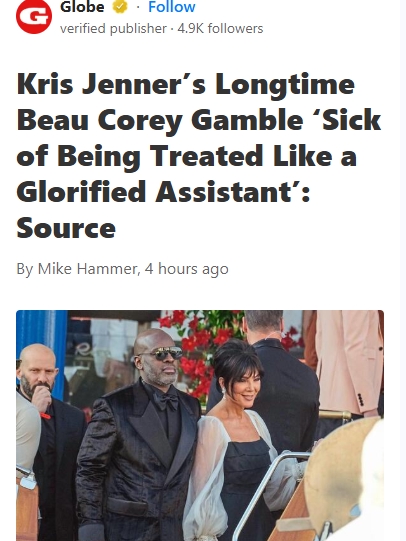 Corey Gamble Fed Up With Kris? 👀