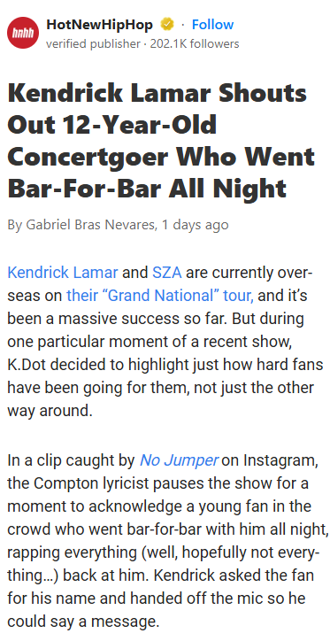 Kendrick’s Sweet Shoutout Sparks Drake Debate 🎤