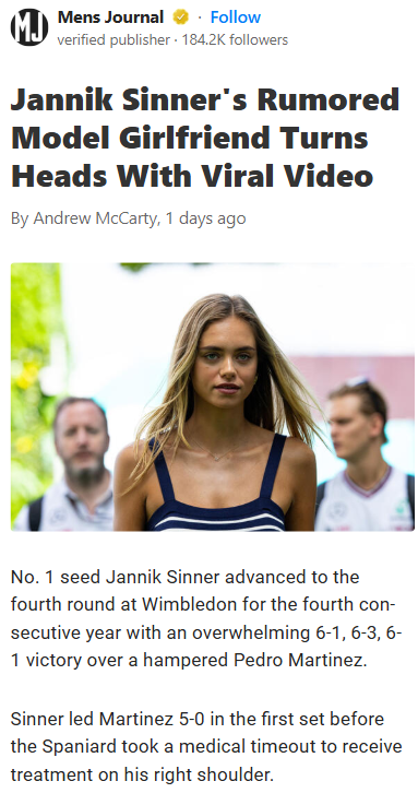Sinner’s Record Run & Off-Court Buzz