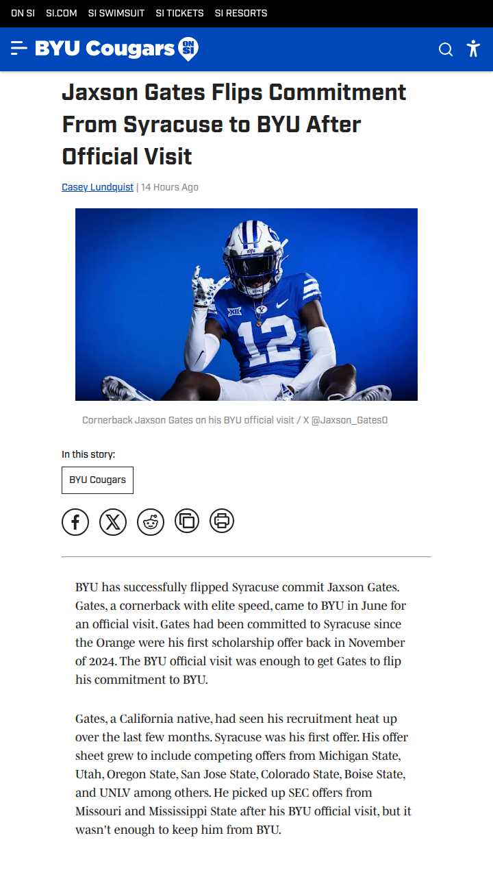 Jaxson Gates Flips: BYU Snags Speedster