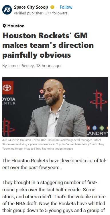 Rockets Shift Gears: No More Developmental Days