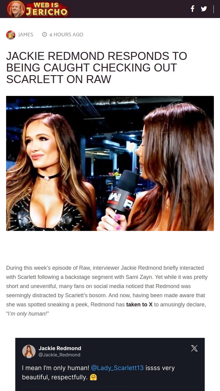 Jackie Redmond’s Priceless Reaction on Raw