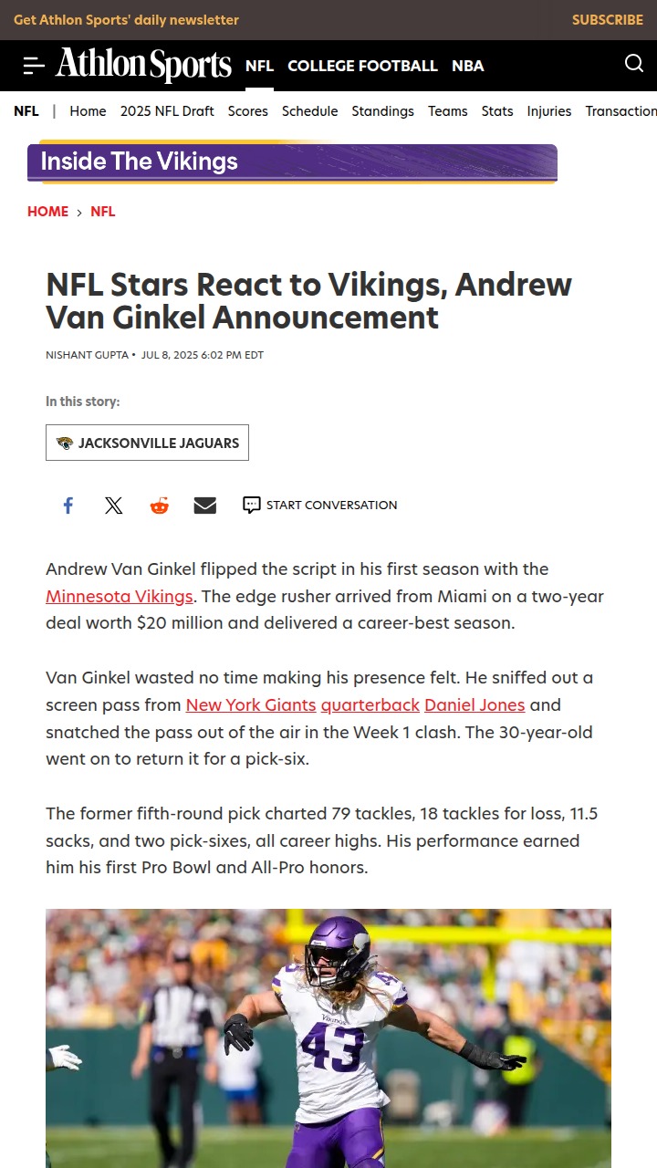 Gink’s Pick-Six Sparks NFL Debate