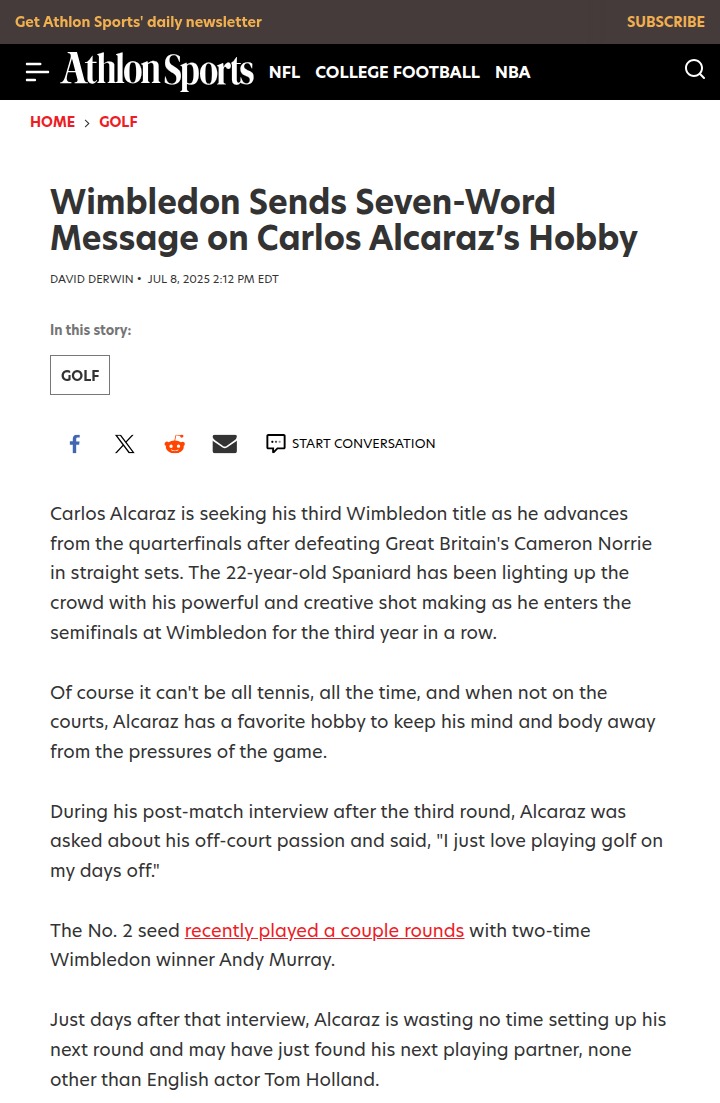 Alcaraz & Spider-Man: Golf Buddies at Wimbledon?