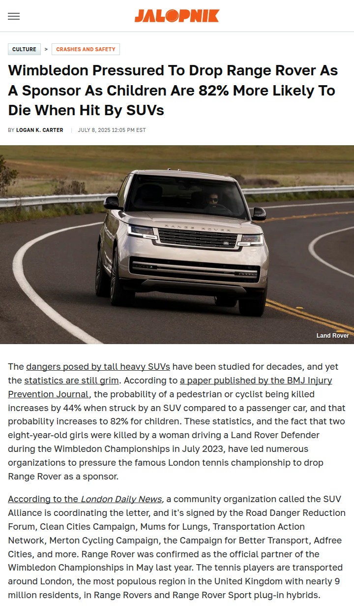 Wimbledon’s Range Rover Dilemma Heats Up