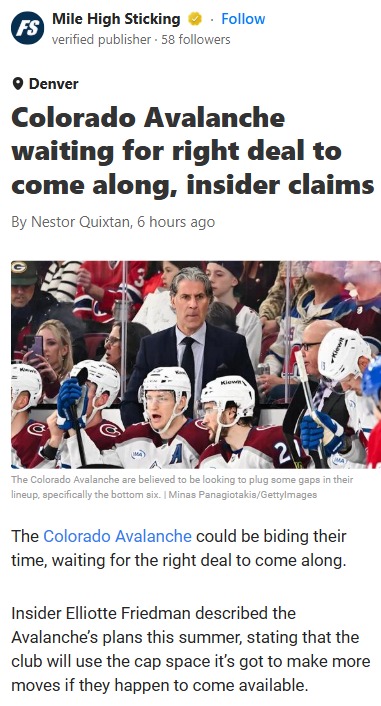 Are the Avs Playing the Waiting Game?