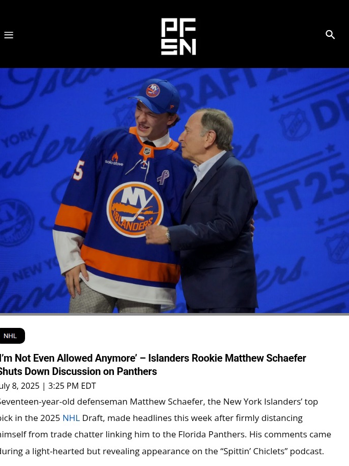 Schaefer Shuts Down Panthers Rumors Fast!