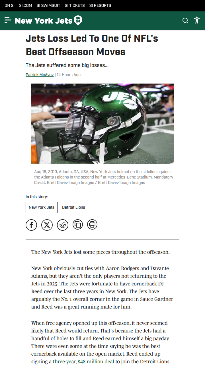 DJ Reed’s Big Move: Jets to Lions
