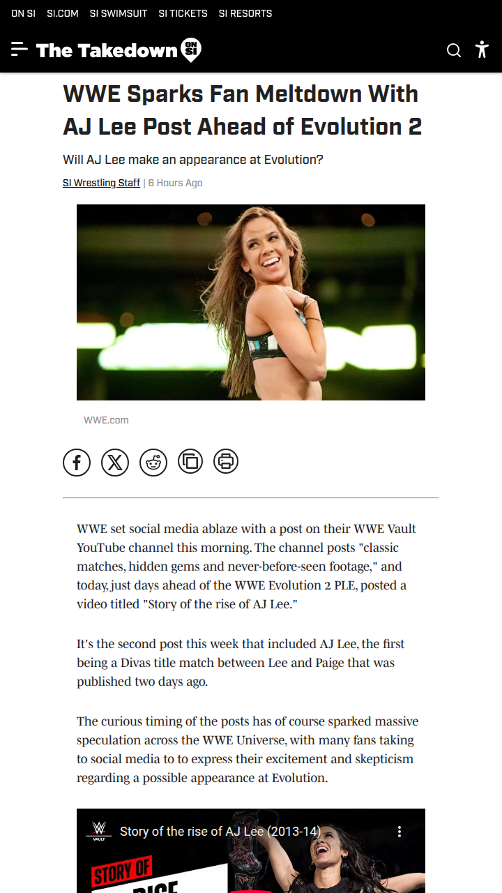 AJ Lee Teases: Return at Evolution 2?