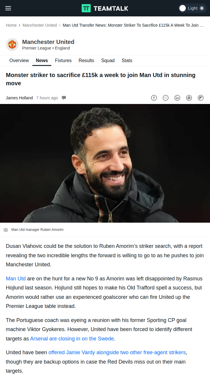 Vlahovic Eyes Red Devils, Slashes Wages!