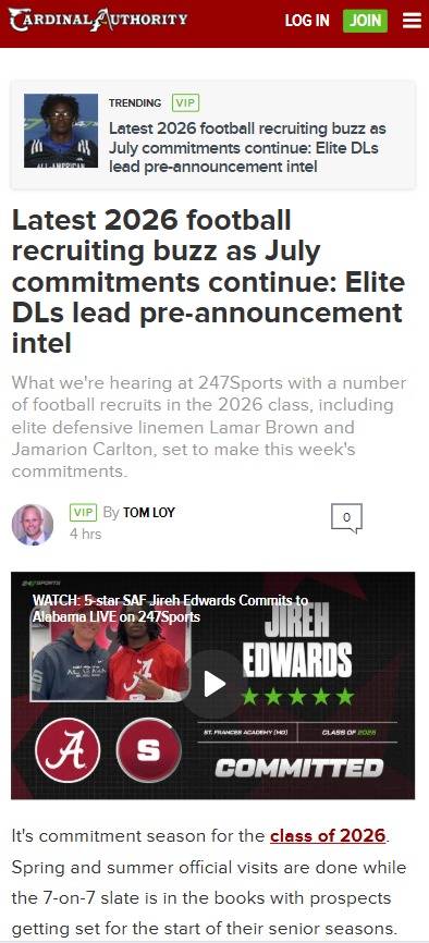 Cardinals Eye Top 2027 Hoops Talent