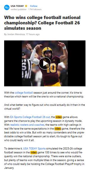 Nittany Lions Dominate CFB26 Sim Season!