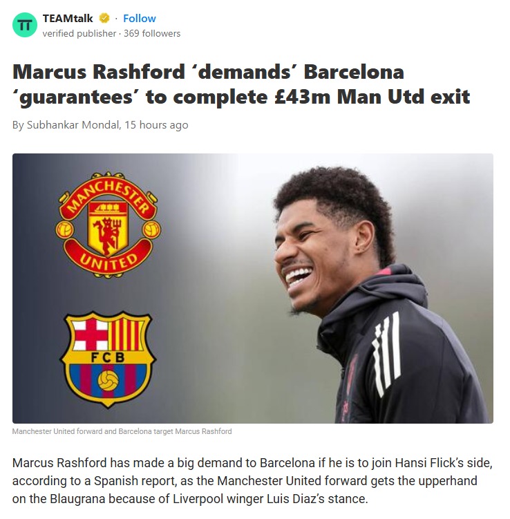 Rashford’s Bold Barcelona Ultimatum