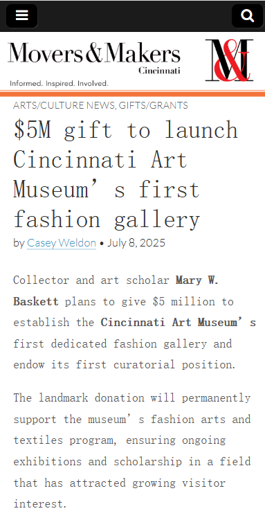 Cincy Art Museum Gets a Fashion Glow-Up!