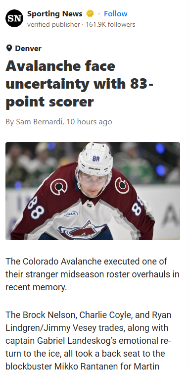 Is Nečas the Right Fit Next to MacKinnon?
