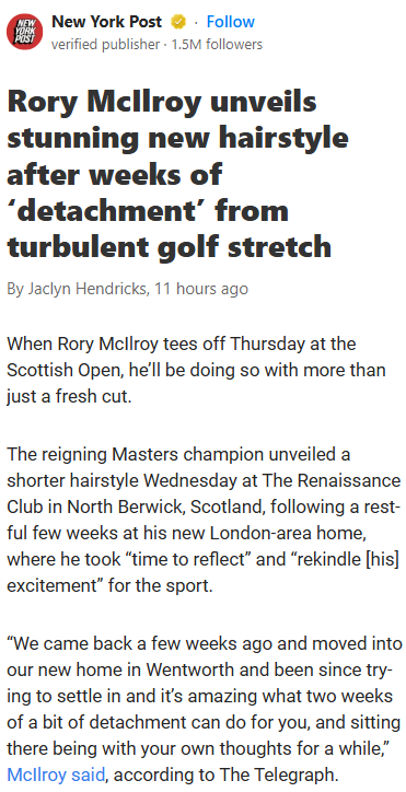 Rory’s Fresh Look, Fresh Mindset for The Open?