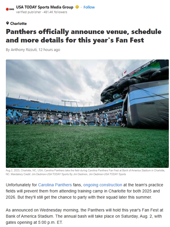Fan Fest Returns Home: Panthers Party at BOA