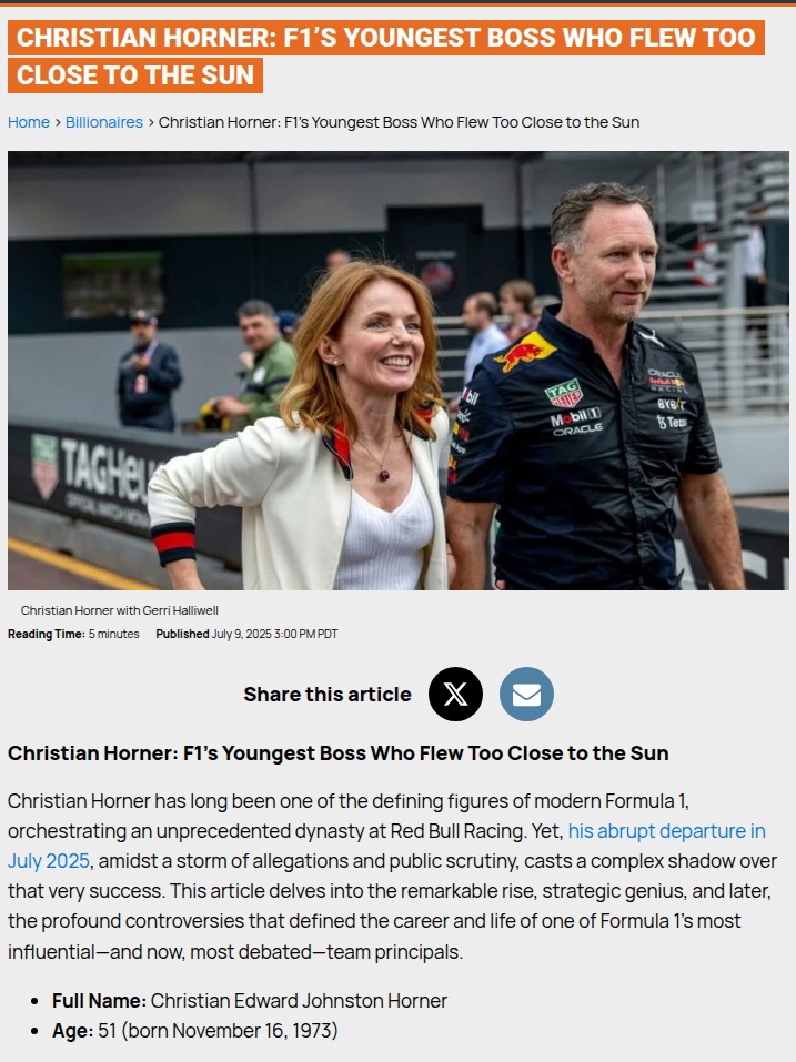 Horner Out: End of a Red Bull Era?