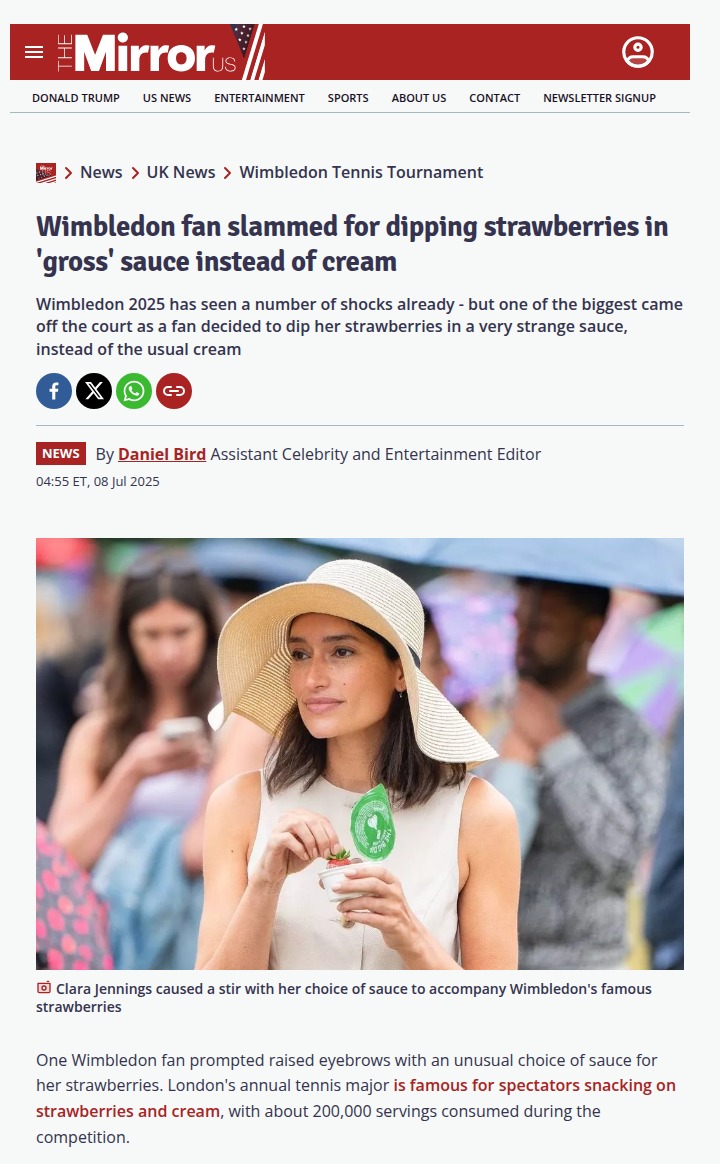 Strawberries & Garlic Dip at Wimbledon?!