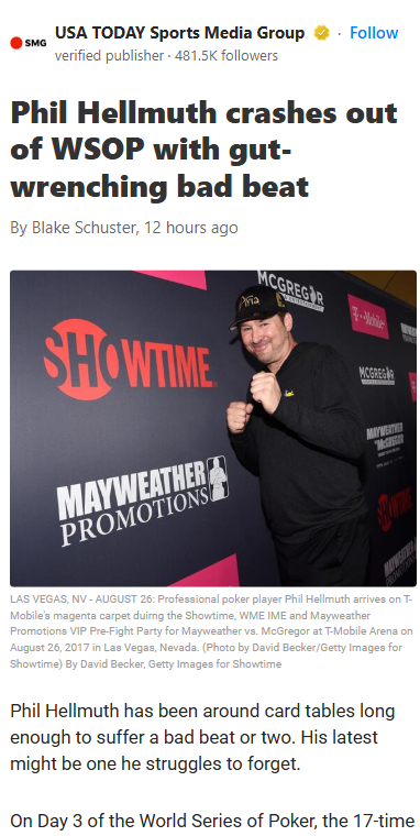 Phil Hellmuth’s Poker Nightmare