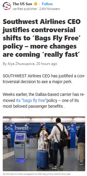 Southwest’s Free Bags? Gone. What’s Next?!