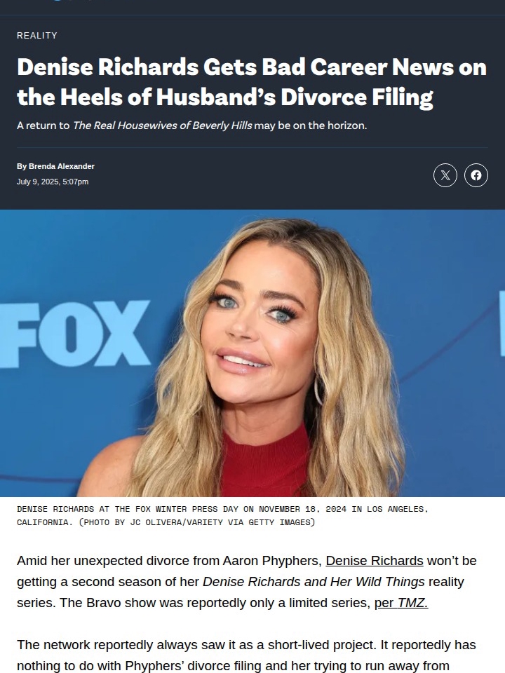 Denise Richards’ Reality TV Curse? 😬