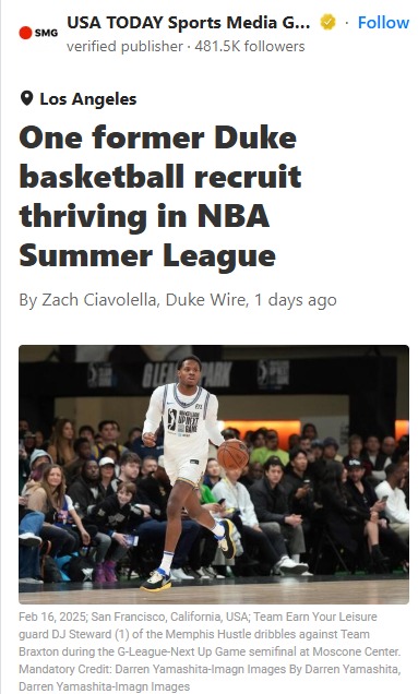 DJ Steward Shines in Summer League