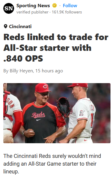 Could O’Hearn Be the Reds’ Missing Piece?