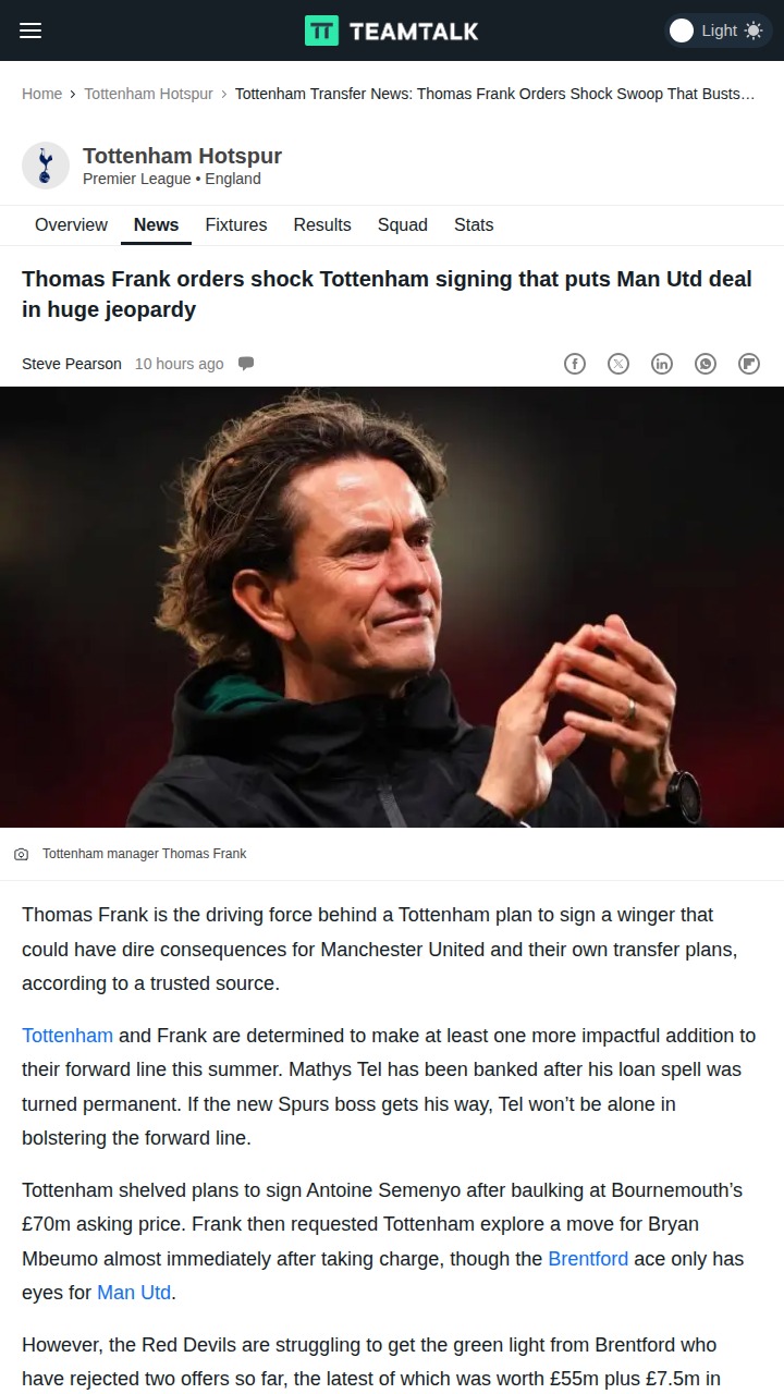 Spurs' Wissa Move Blocks Red Devils' Plans?
