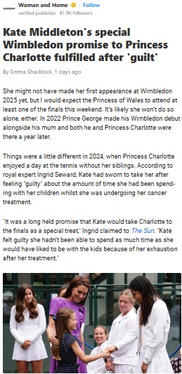 Kate’s Sweet Wimbledon Promise to Charlotte