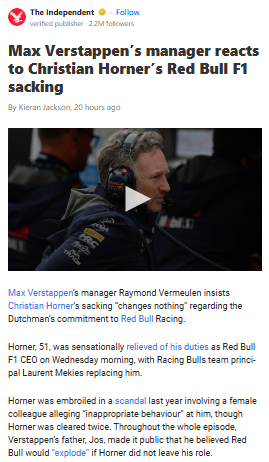 Horner Out—But Mad Max Stays Red Bull Loyal?