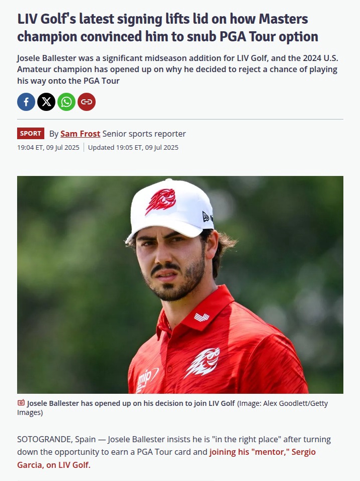 Ballester Joins Fireballs, Snubs PGA Tour